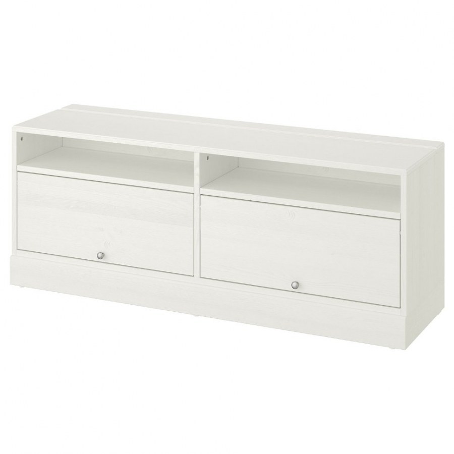 Тумба под ТВ, белый, 120x39x42 см ikea ГНЕДБИ 003.218.26