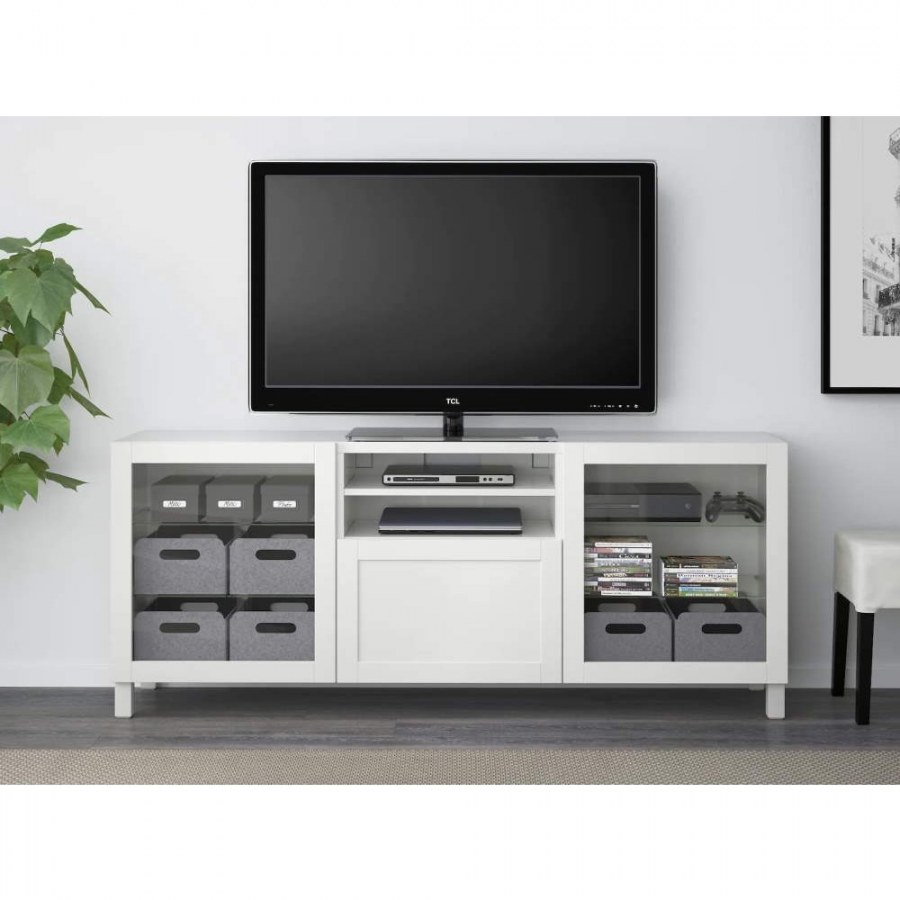 БЕСТО тумба под ТВ, Лаппвикен белый