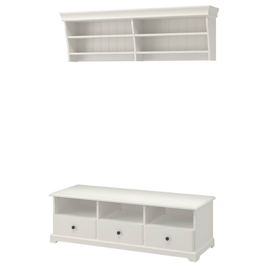 ЛИАТОРП шкаф для ТВ комбинация белый