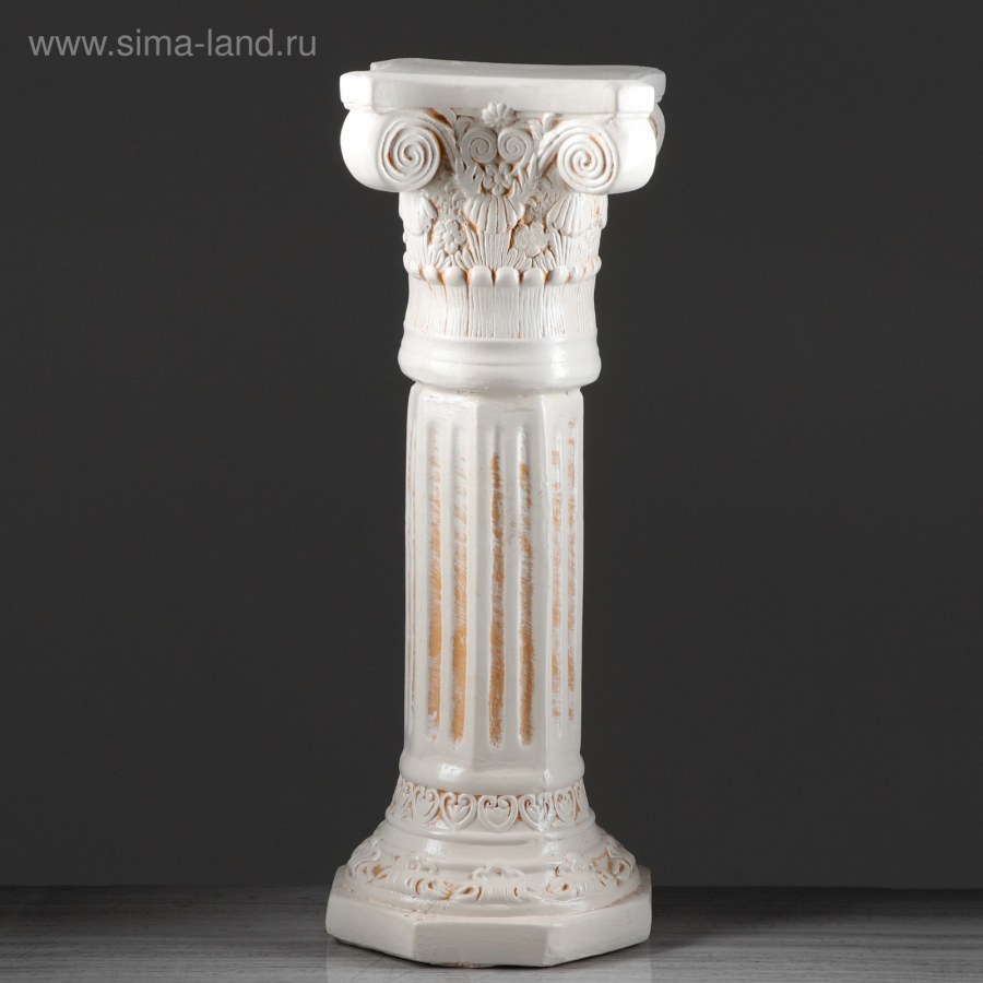 Подставка напольная "колонна Акрополь", высокая, состаренная, 80 см