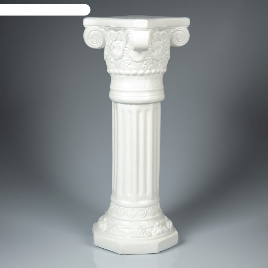 Подставка напольная "колонна Акрополь" белая, 75 см