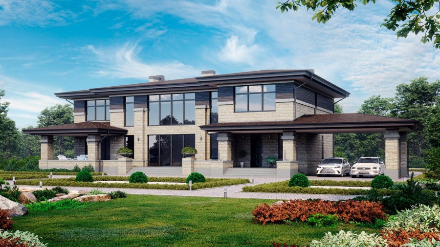 Золотое сечение дом в стиле Райта