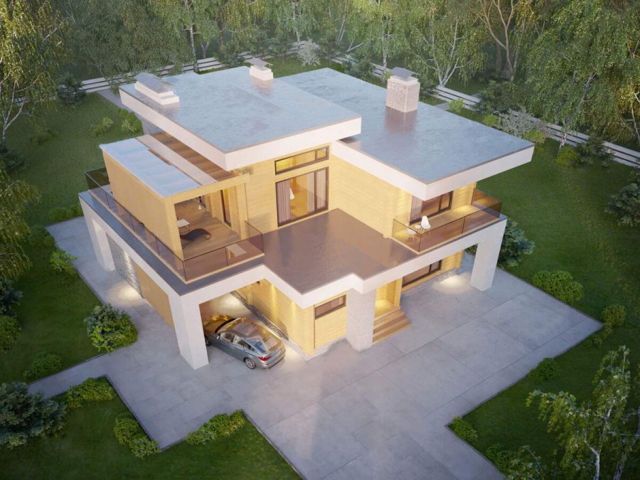 Дом в стиле Райта 120-140 м