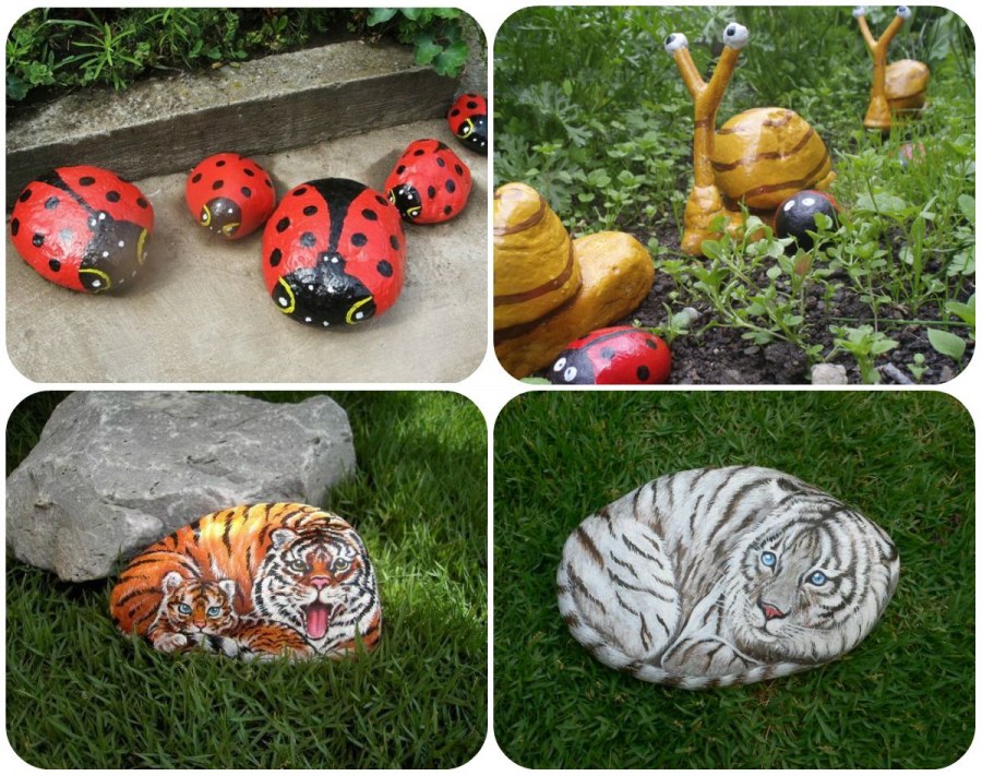Украшения для сада из камней