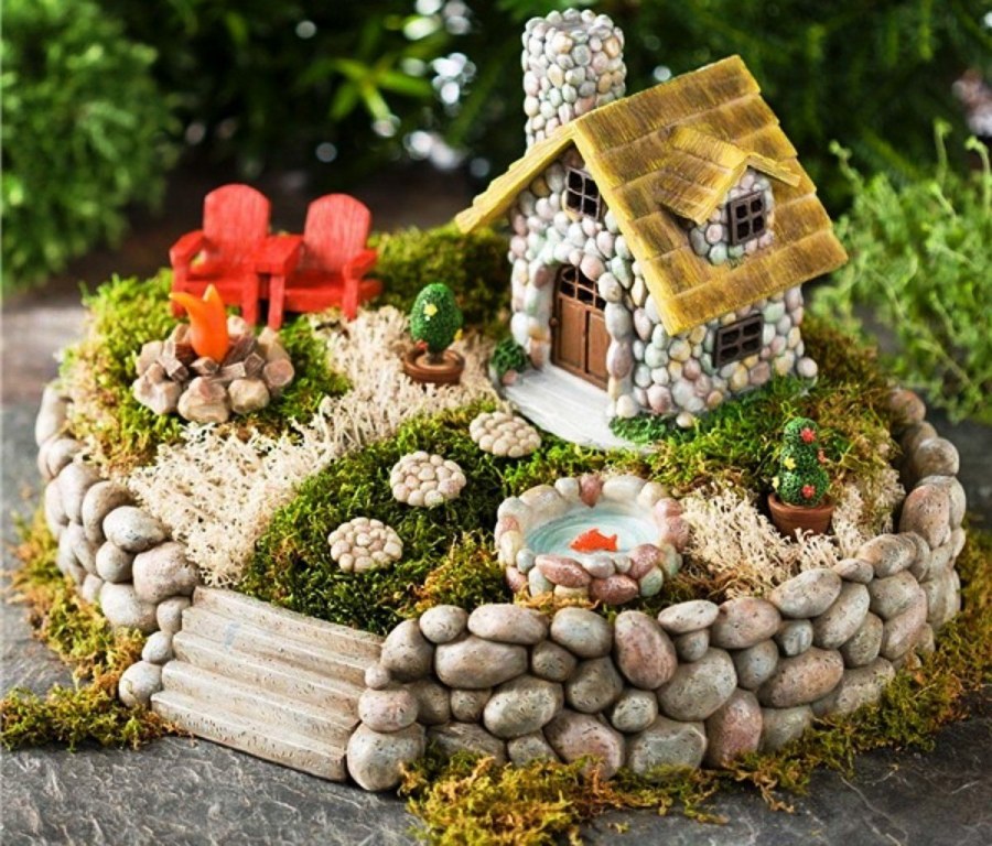 Миниатюрные домики для сада
