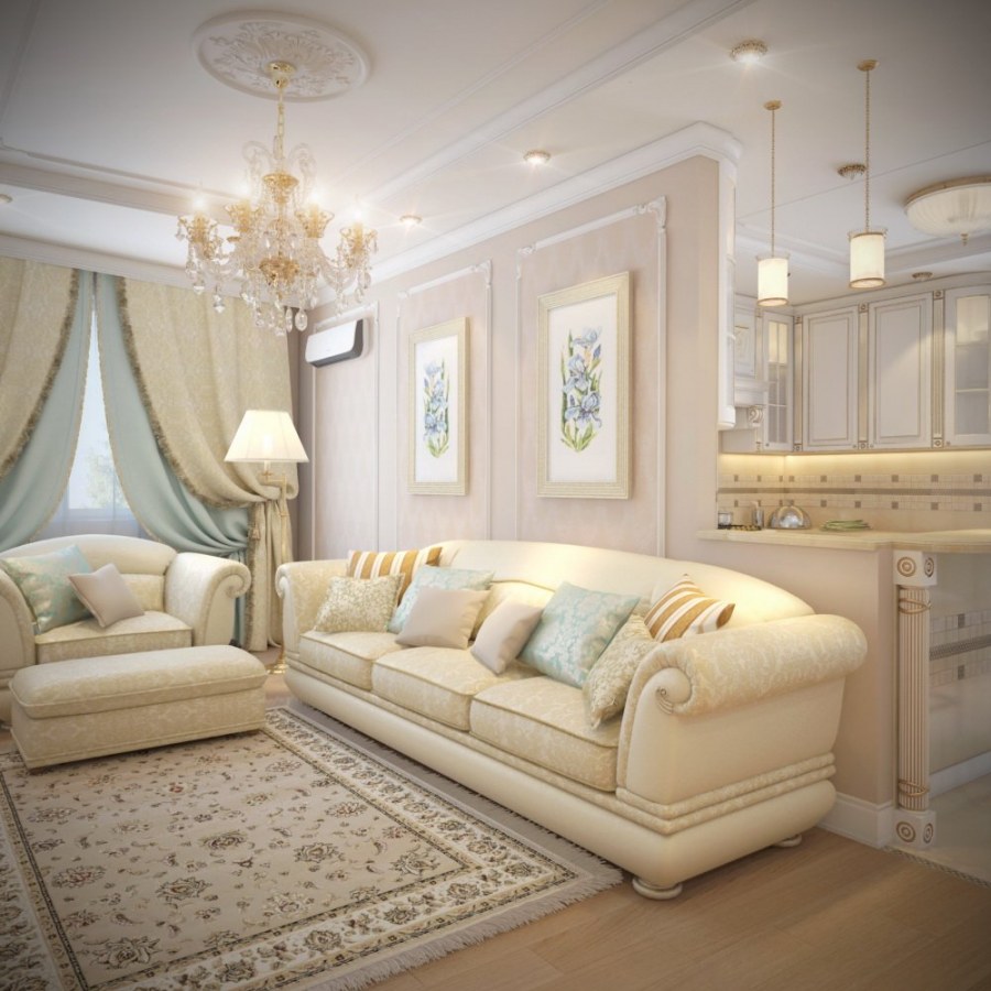 Маленькая гостиная в классическом стиле