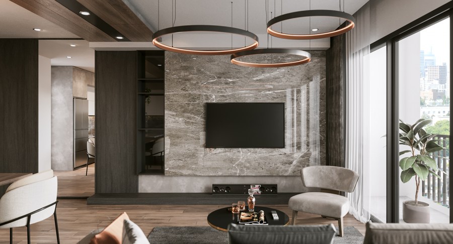 Стильная спальня для молодой пары