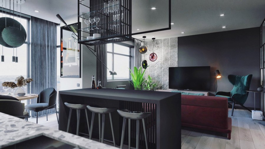 Гостиная в стиле конструктивизм