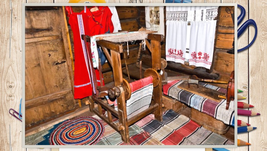 Русская изба ткацкий станок