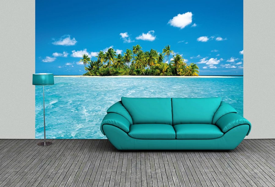 Фотообои Мальдивы в интерьере