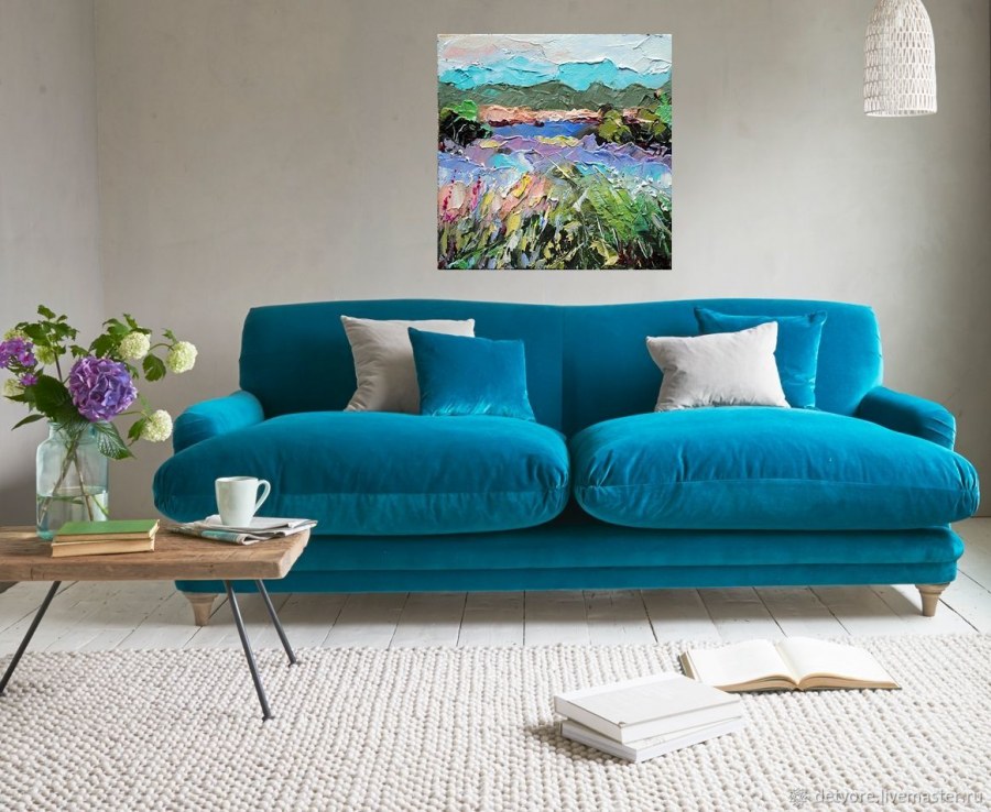 Бирюзовый диван