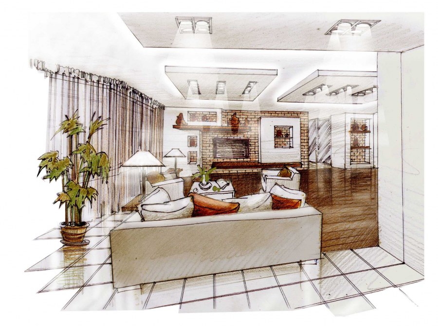 Эскизный проект интерьера