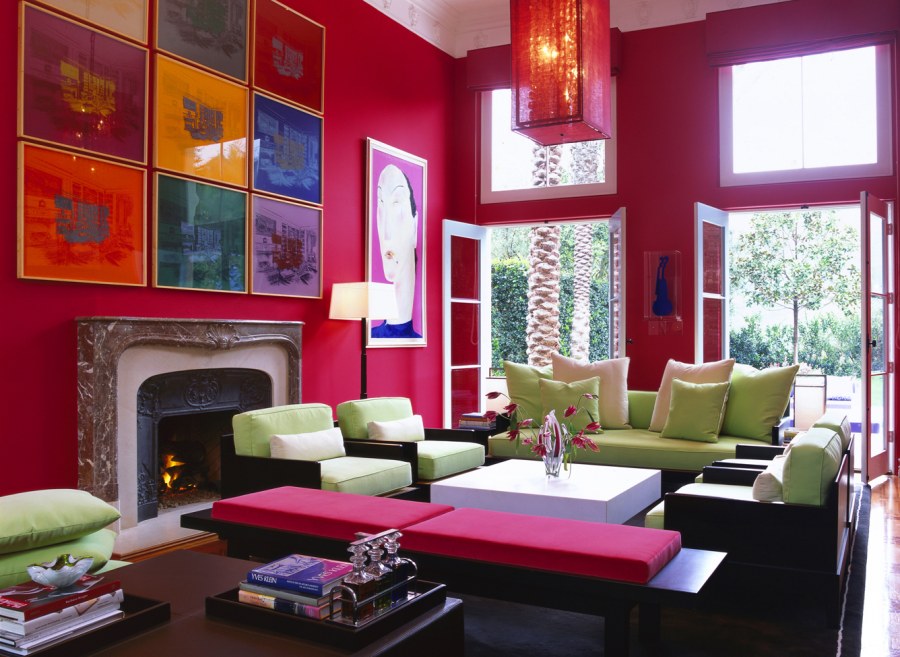 Интерьер в красных тонах