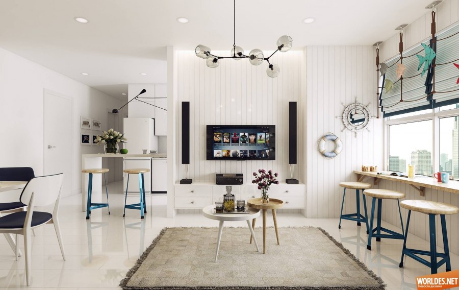 Светлая квартира в скандинавском стиле