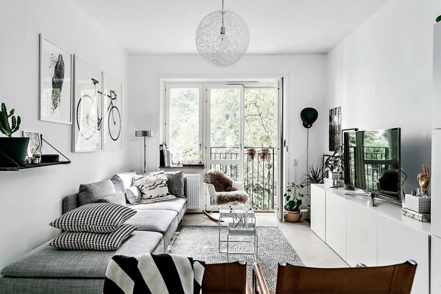 Скандинавский интерьер комнаты