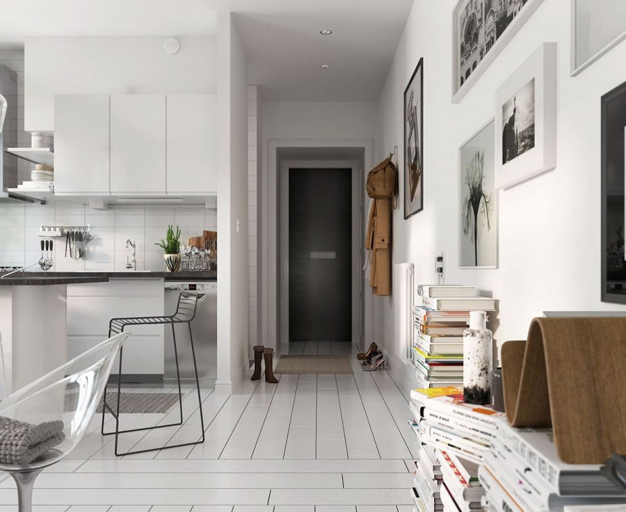 Скандинавский интерьер маленькой квартиры