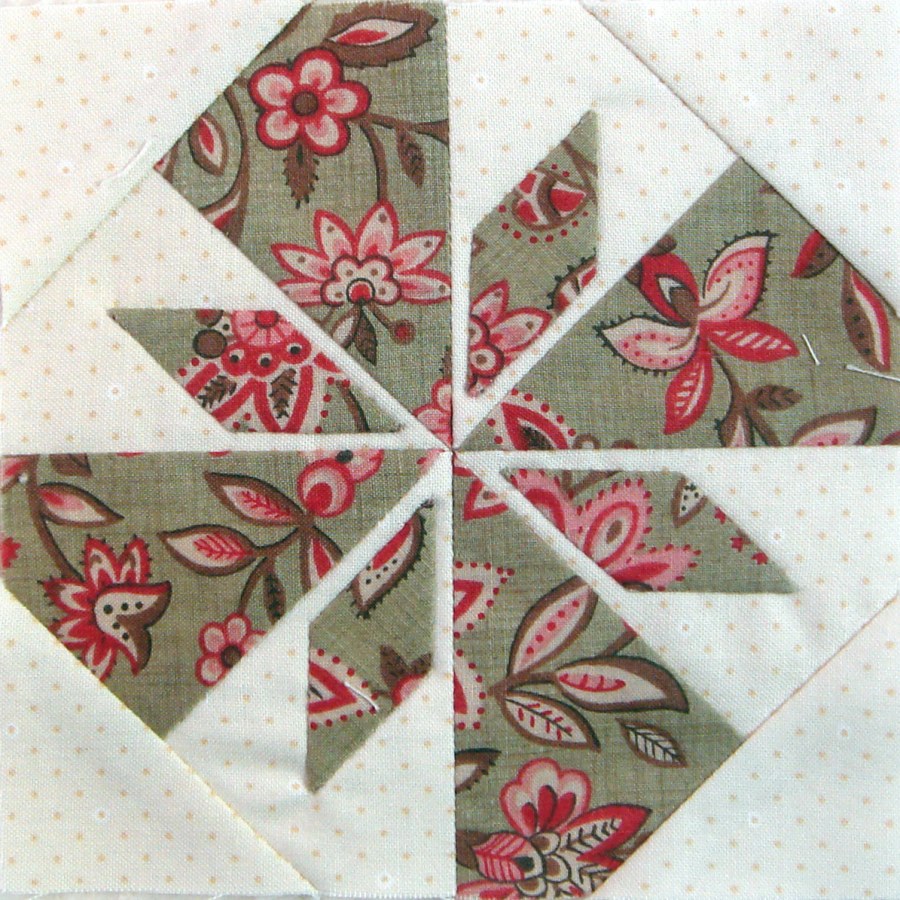 Блок Снежинка пэчворк