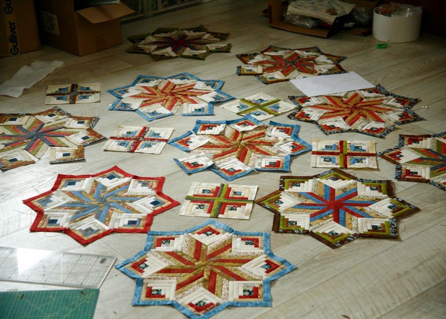 Наталья Акимкина лоскутное панно елка