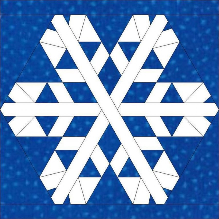 Пэчворк снежинки из ткани