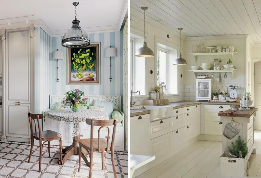 Интерьер кухни 8 м2 в стиле Прованс