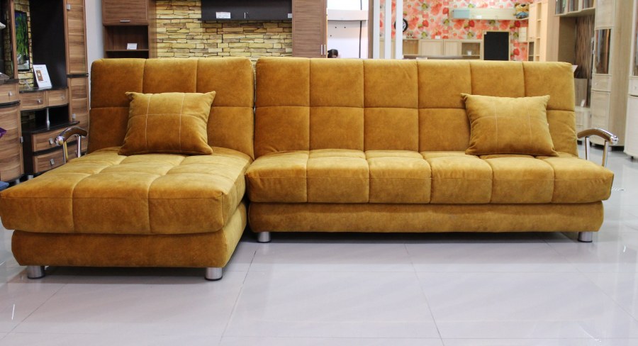 Диван угловой охра