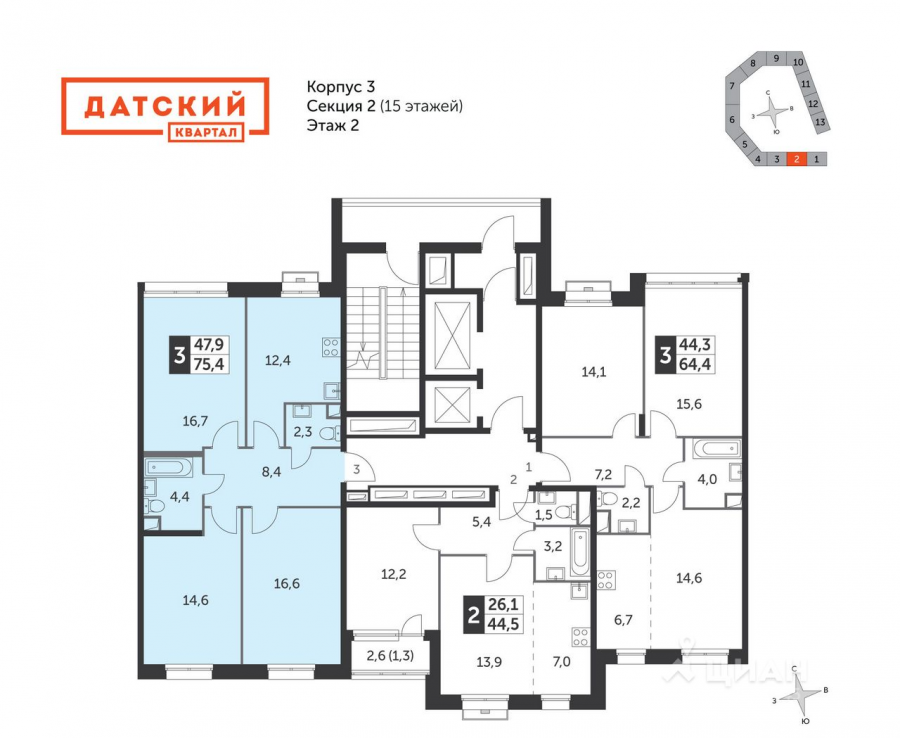 Датский квартал 3 корпус 7 секция