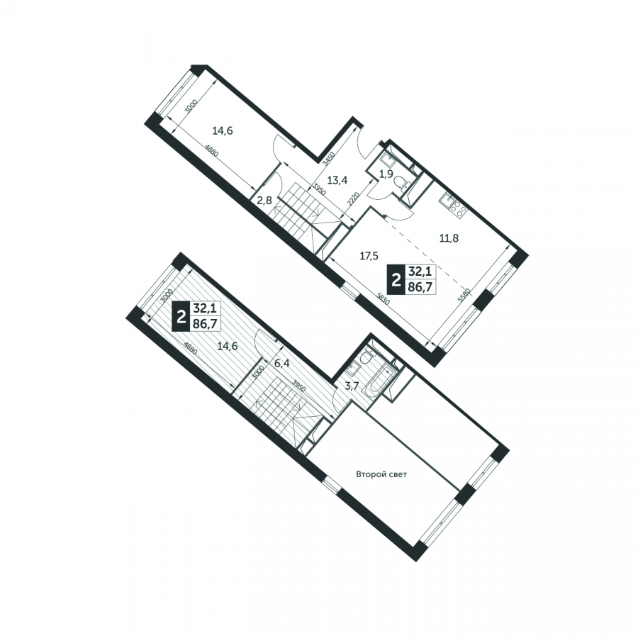 Гостиная в хрущевке в неоклассическом стиле