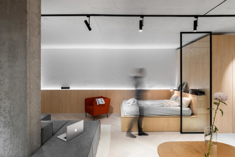 Трековые светильники в интерьере Минимализм