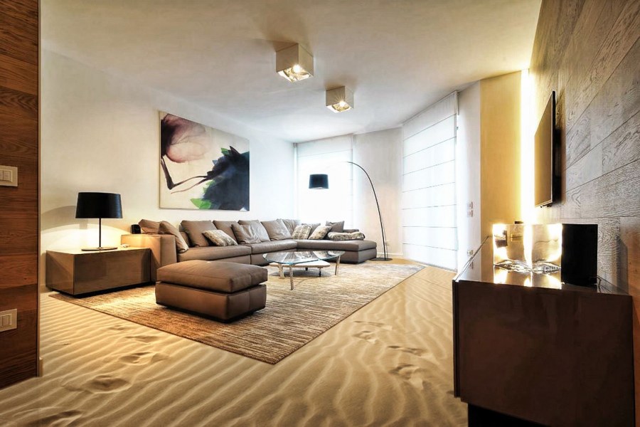 Наливной пол в интерьере квартиры