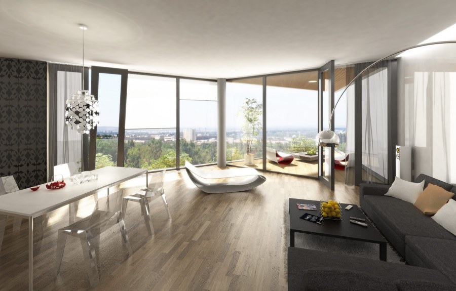 Комната с панорамными окнами