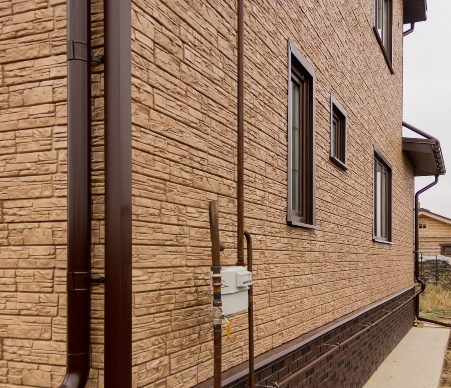 Фасадная панель я-фасад Крымский сланец Гранд лайн Янтарная