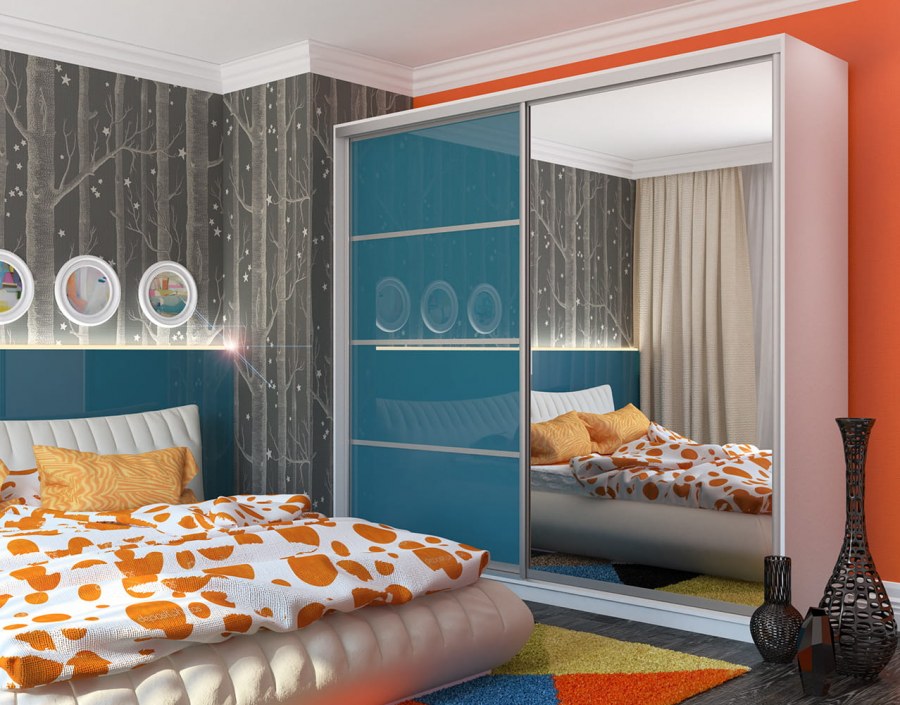 Шкаф купе Юлия 2000 белый