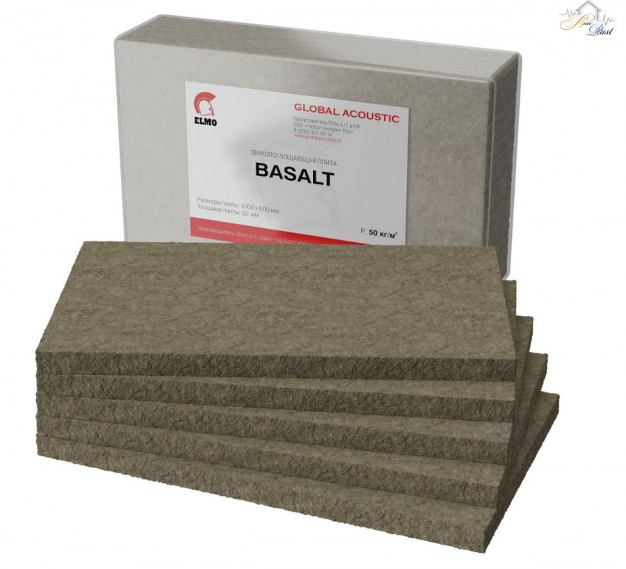 Плита звукопоглощающая SOUNDGUARD ЭКОАКУСТИК 80 1250х600х20 мм