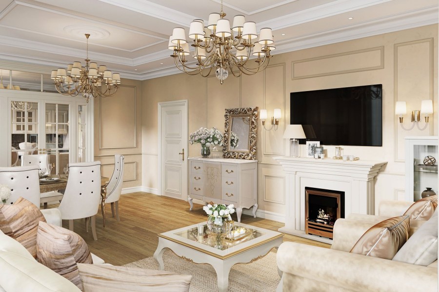 Гостиная в стиле классицизм