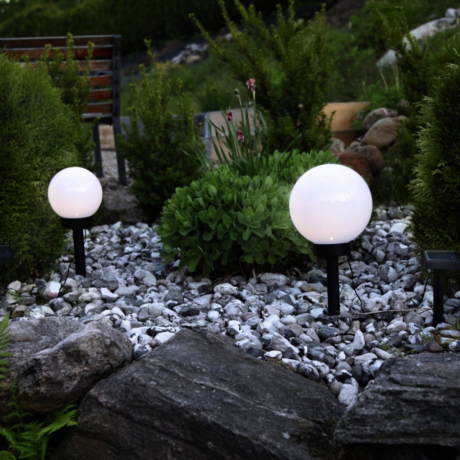 Erasf08-25 Эра садовый светильник шар на солнечной батарее, 20 led 20 см