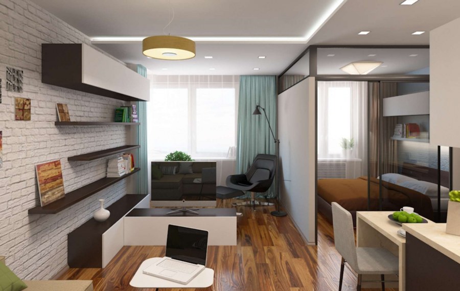 Интерьер однокомнатной квартиры
