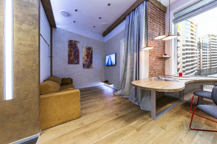 Студия 34м лофт светлый