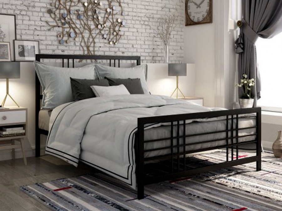 Кровать металлическая двуспальная 1800х2000 лофт