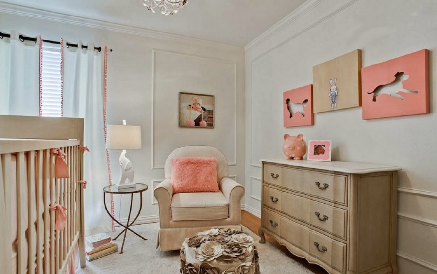 Детская в розово бежевых тонах