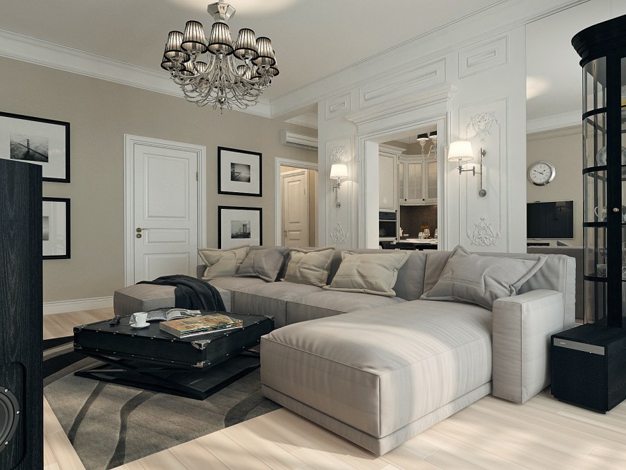 Гостиная современная классика