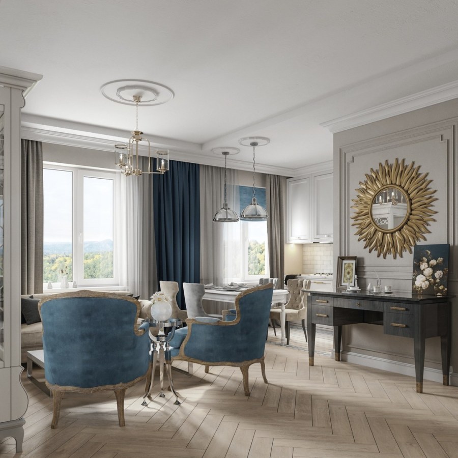 Гостиная Неоклассика и арт деко