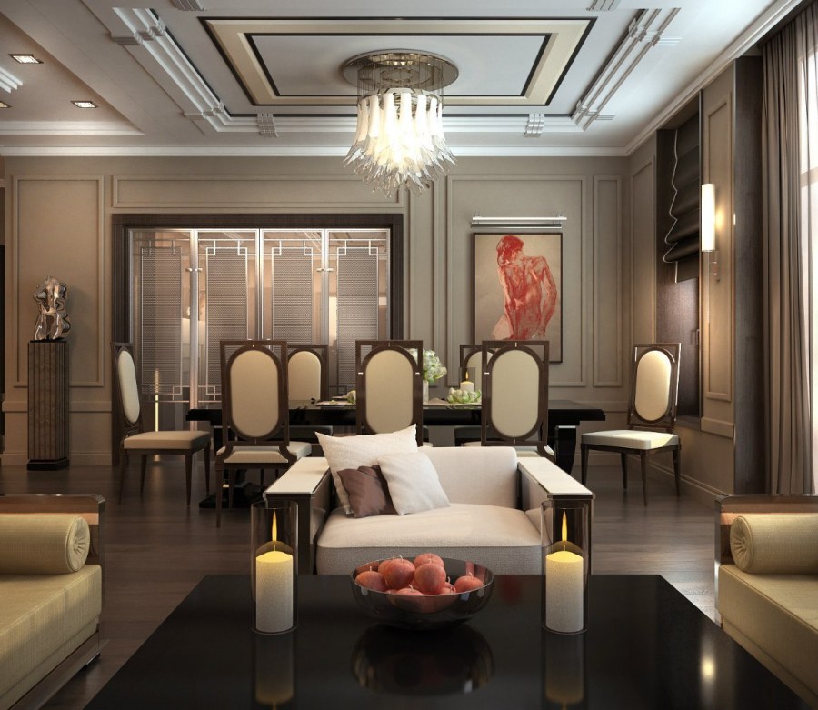 Потолок в стиле ар деко