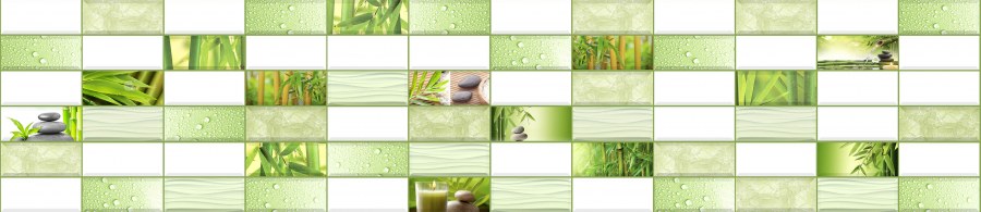 Зеленая плитка на фартук