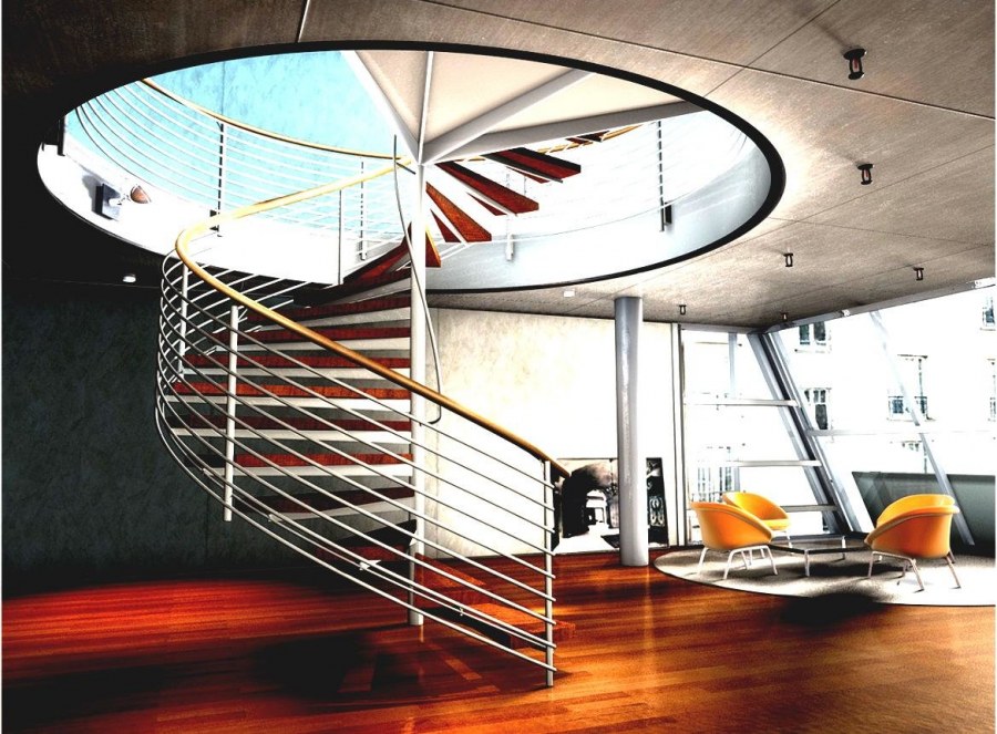 Необычные винтовые лестницы