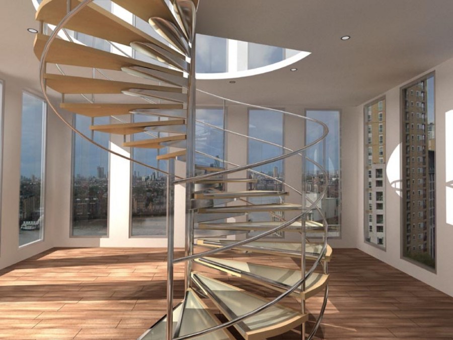 Современная винтовая лестница