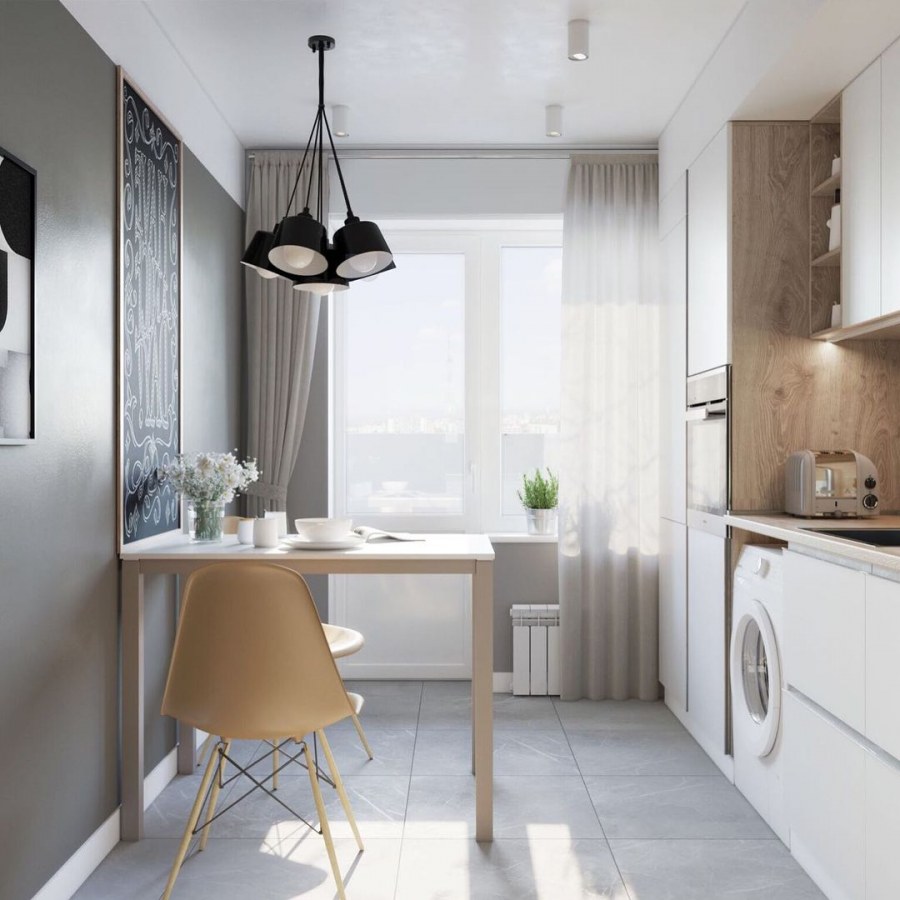 Кухня 11кв в стиле Сканди