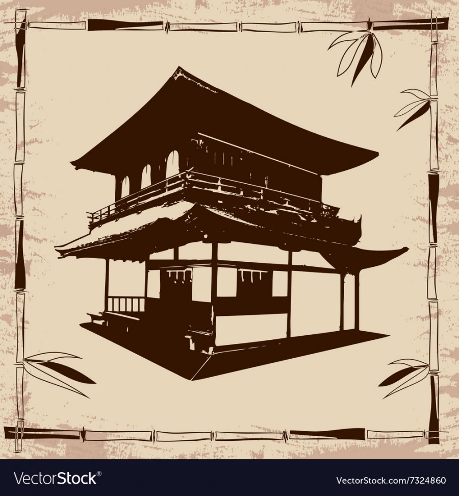 Жилище в Японии рисунок