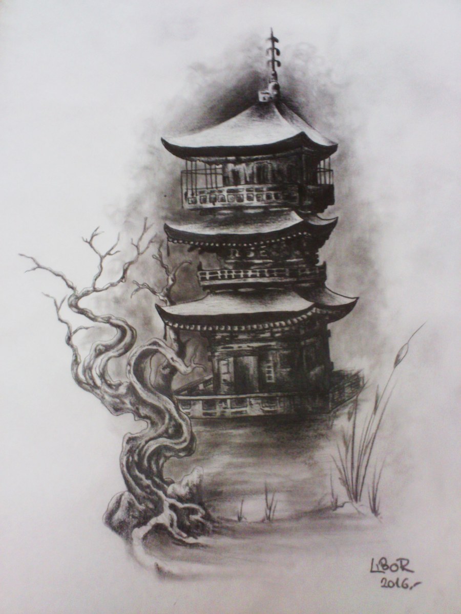 Японский домик тату