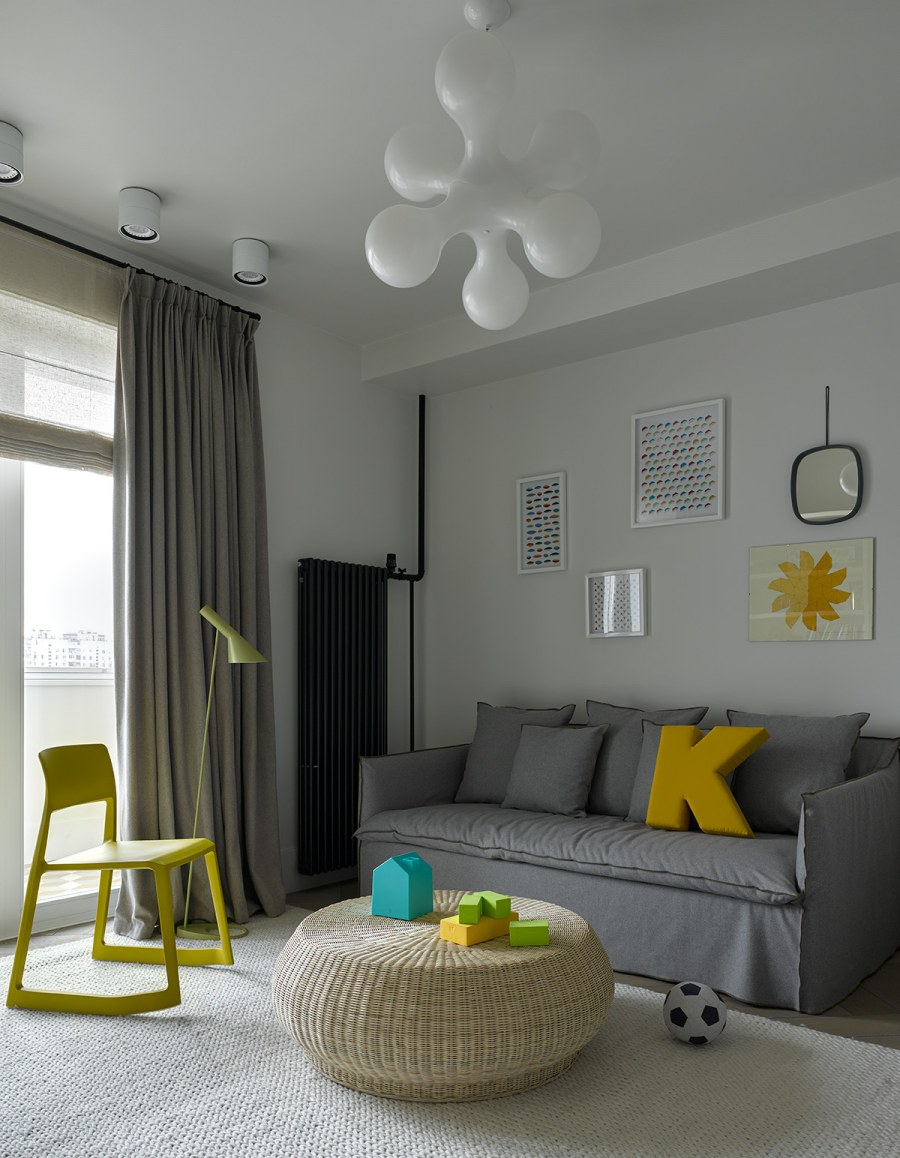 Детская с серым диваном