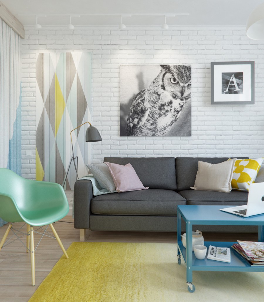 Маленькая гостиная в скандинавском стиле